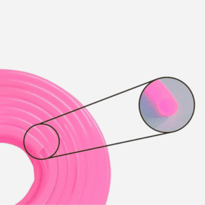 100 ft Heavy-Duty Pink Garden Hose – Flexible, Lea