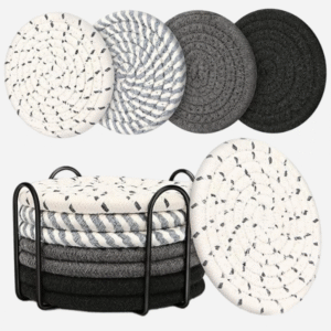 Colorful Coasters Set 8PCS Drink Mat Decor