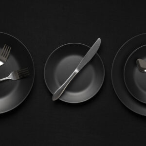 🍽️ 24-Piece Black Stainless Steel Silverware Set 1