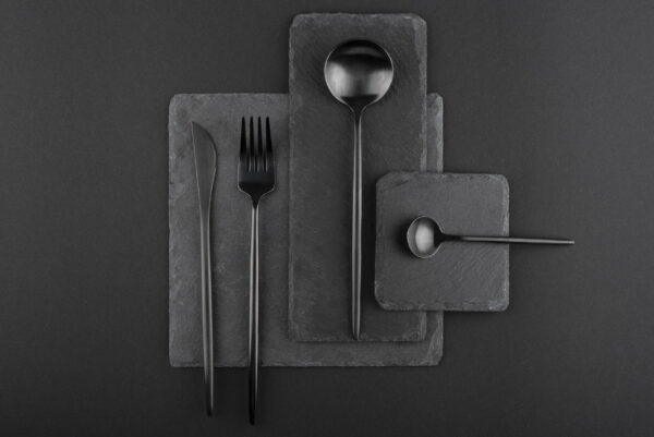 🍽️ 24-Piece Black Stainless Steel Silverware Set 2