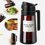 🫒 2-in-1 Oil Dispenser & Sprayer Bottle – 16oz Glass, Food-Grade