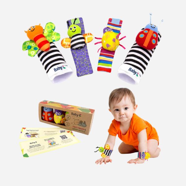 Baby Socks & Rattles Set for Newborns