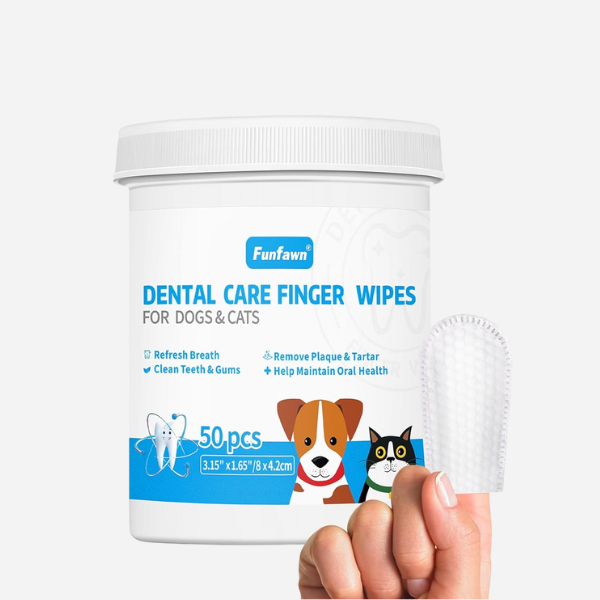 Dog & Cat Dental Finger Wipes – Plaque Control