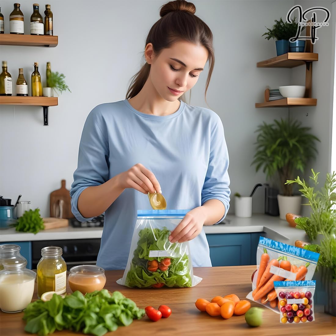 SOLVEIX Food Storage Freezer Bags